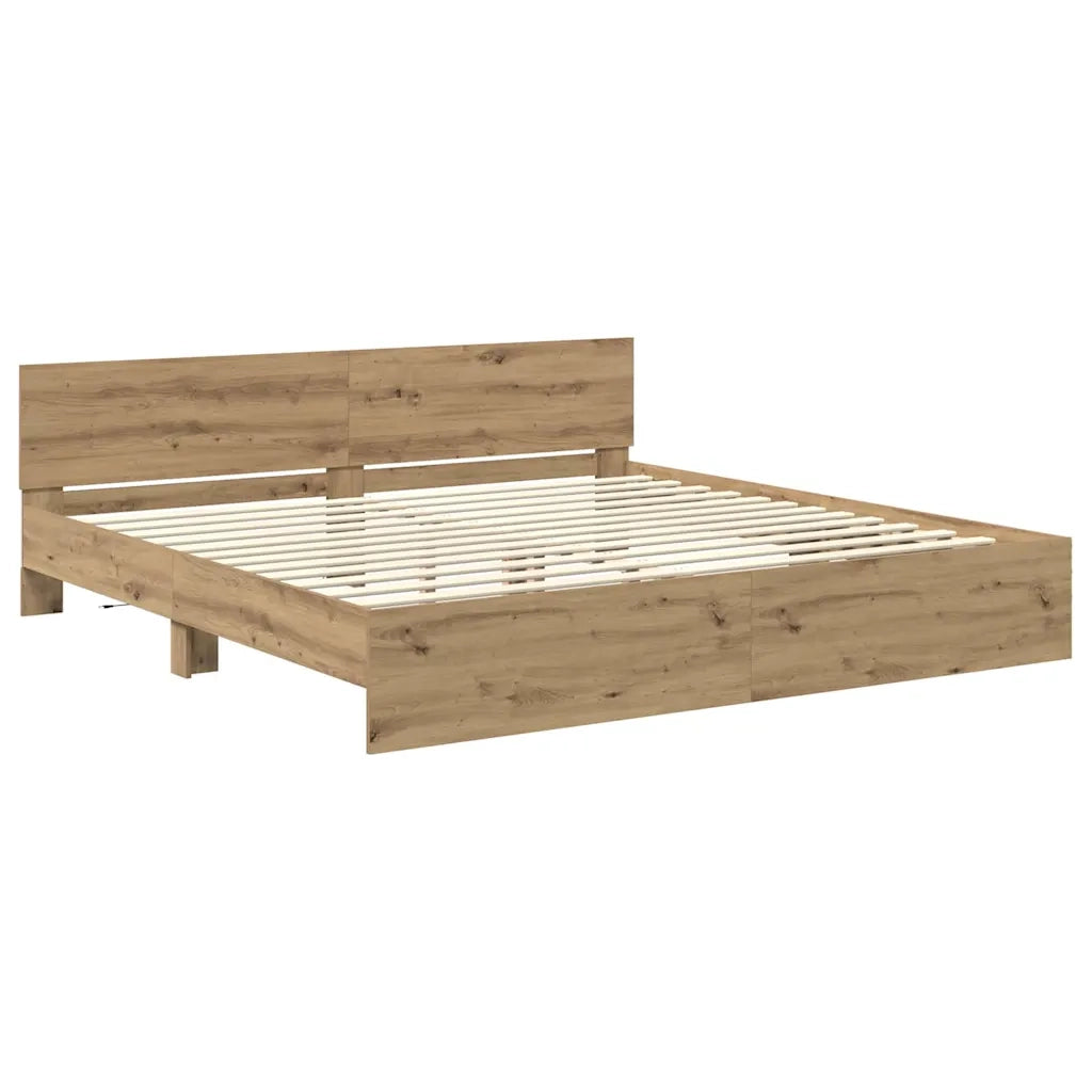 Struttura del letto-Giroletto Rovere artigianale 200 x 200 cm