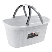 CESTA PORTABIANCHERIA 'ELEGANCE' colore bianco  - STEFANPLAST