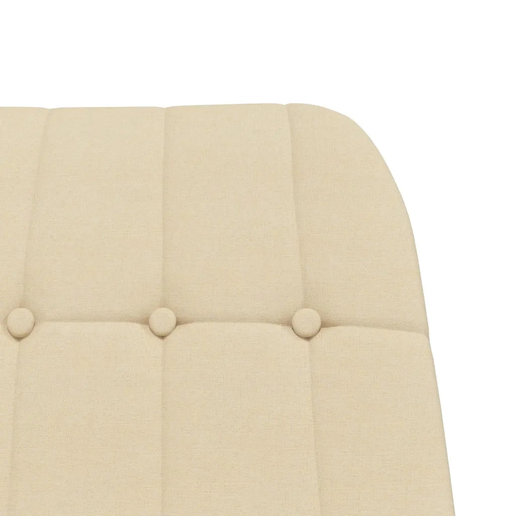 Sedia a Dondolo Crema in Tessuto 341255