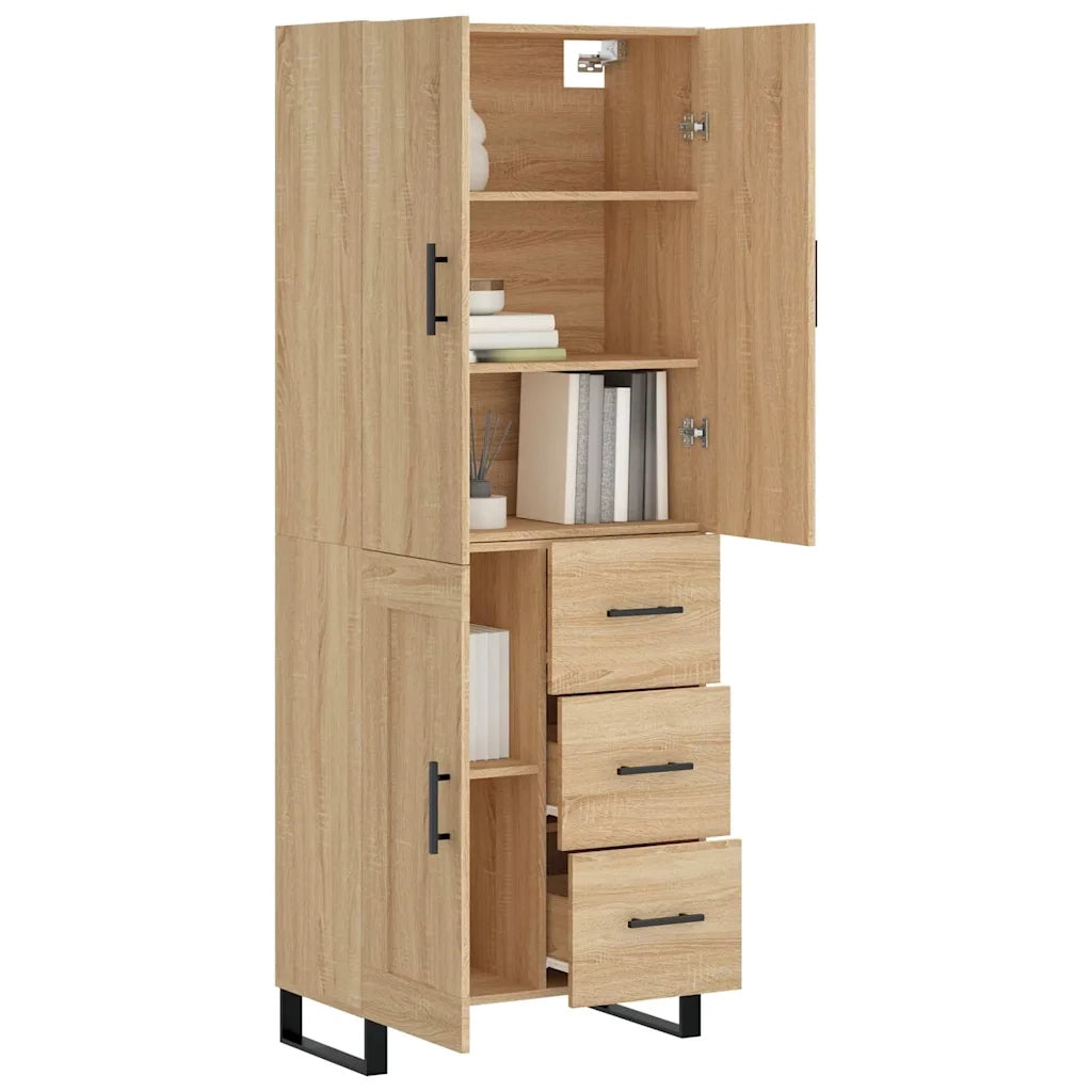 vidaXL Credenza Rovere Sonoma 69,5x34x180 cm in Legno Multistrato