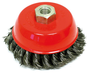 spazzola a tazza a mazzetti ritorti attacco m14 ï mm. 120 cod:ferx.vit14315