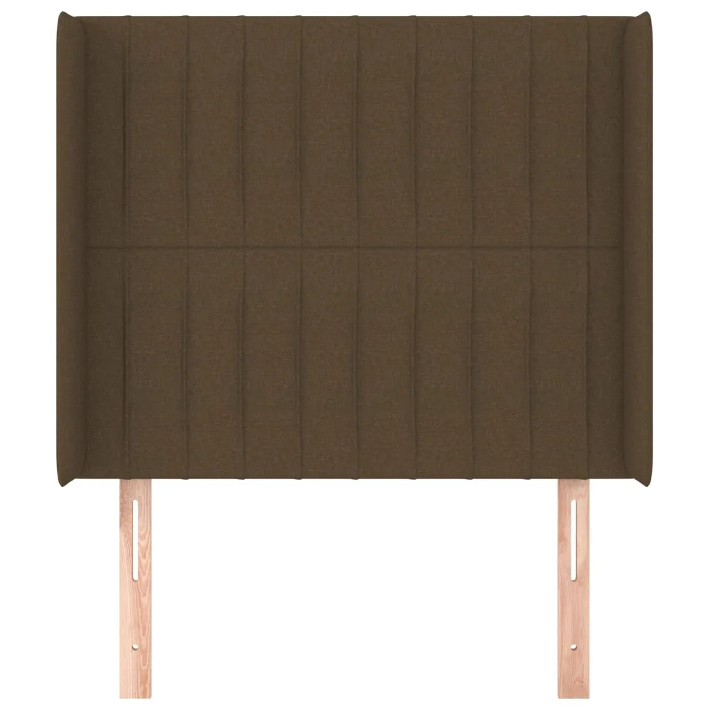 Testiera ad Orecchio Marrone Scuro 93x16x118/128 cm in Tessuto 3119803