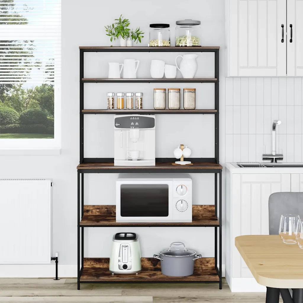 Mensola da cucina Rovere fumé 100 x 40 x 168 cm 883894