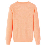 Maglione da Bambina Lavorato a Mano Arancione Brillante 128cod mxl 84063