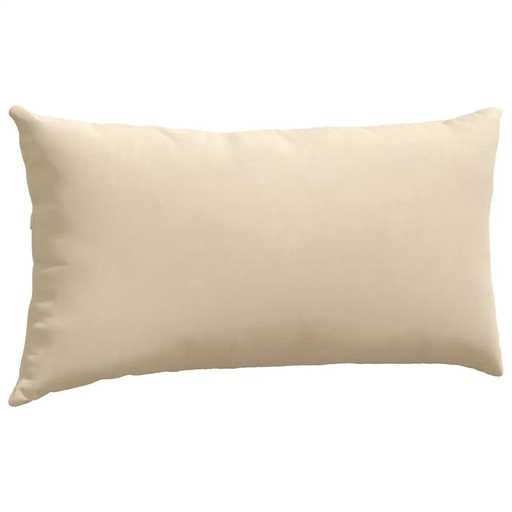 Cuscini da Divano 2 pz | Cuscini per sedie Crema 80 x 40 cm Tessuto