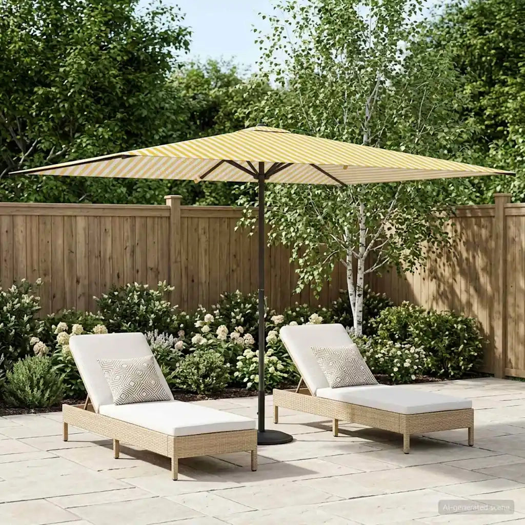 Ombrello da giardino 200 x 300 cm Poliestere Rettangolare 42036174