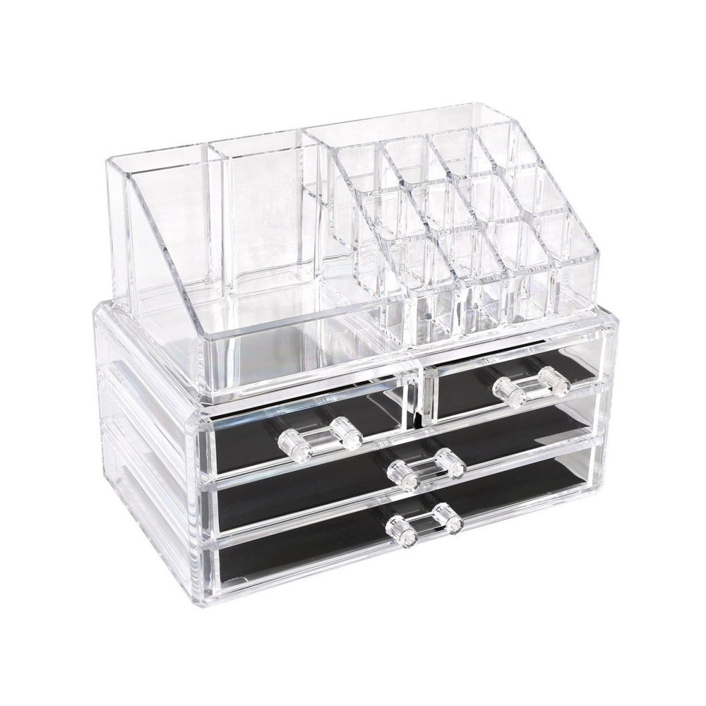 Trade Shop - Organizzatore Porta Cosmetici Make Up Con 16 Comparti Espositore Organizer -