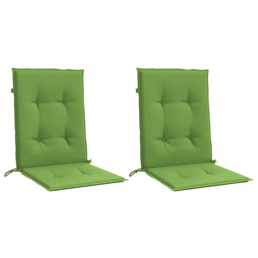 Cuscini Sedia Schiena Bassa 2 pz Verde Mélange 100x50x4 Tessuto 4002460