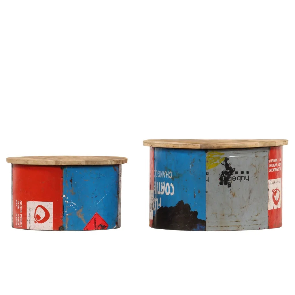 Tavolini da Salotto 2 pz in Legno Massello di Mango 247576