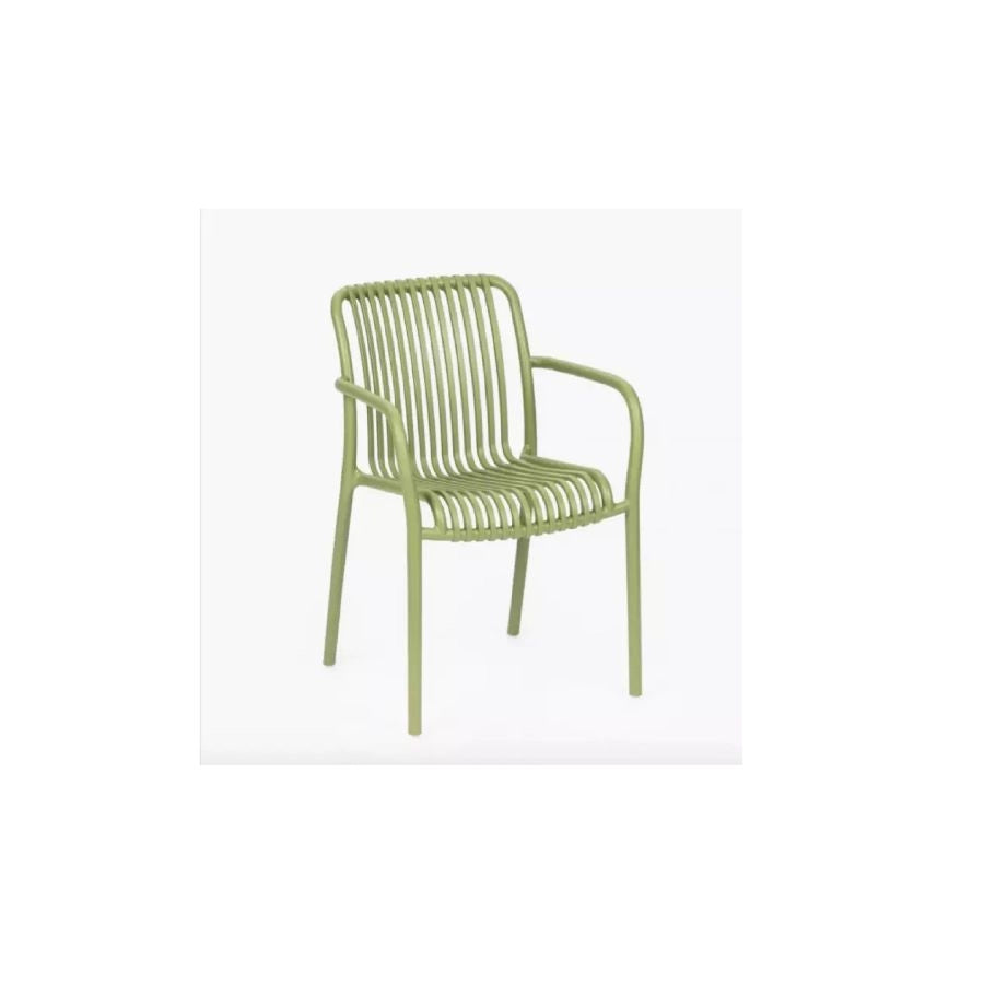 SEDIA DA GIARDINO ESTERNO NIVES VERDE IN POLIPROPILENE 58X42X81 CM