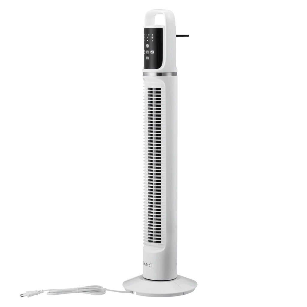 Ventilatore a Torre 82 cm con Telecomando e Timer Modalitá Oscillante Motore da 40W - Bianco