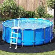 Telo per Fondo Piscina Nero Ø 306 cm Tessuto Non Tessuto 42009104