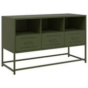 Mobile TV | Armadietto TV | Mobile Porta TV Verde Oliva 100,5x39x60,5 cm in Acciaio