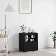Credenza-Buffet-Armadio da cucina Nero 60.5 x 37 x 67 cm Legno multistrato