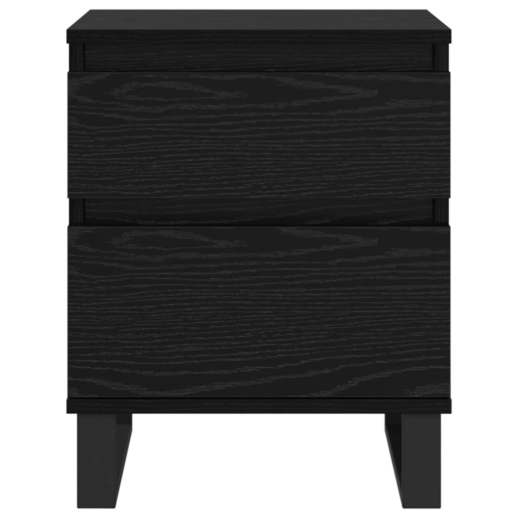 Armadio da Notte Rovere Nero 40 x 35 x 50 cm Legno multistrato
