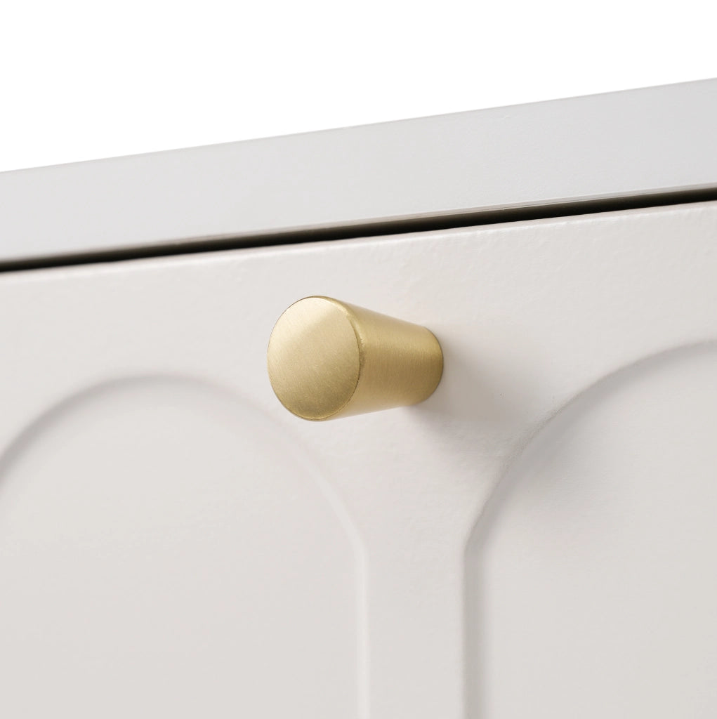 Toeletta con 2 cassetti 100x45x76;5 cm in truciolare e metallo; crema