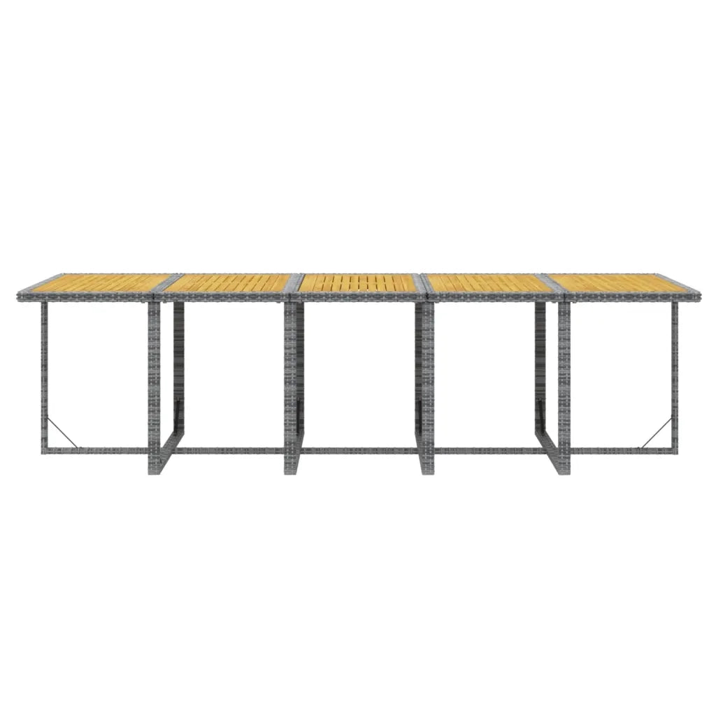 vidaXL Set Pranzo da Giardino 15 pz con Cuscini in Polyrattan Grigio