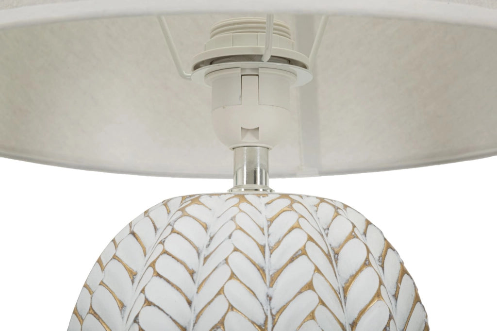 LAMPADA DA TAVOLO RESINA LEAF CM Ø 35X65