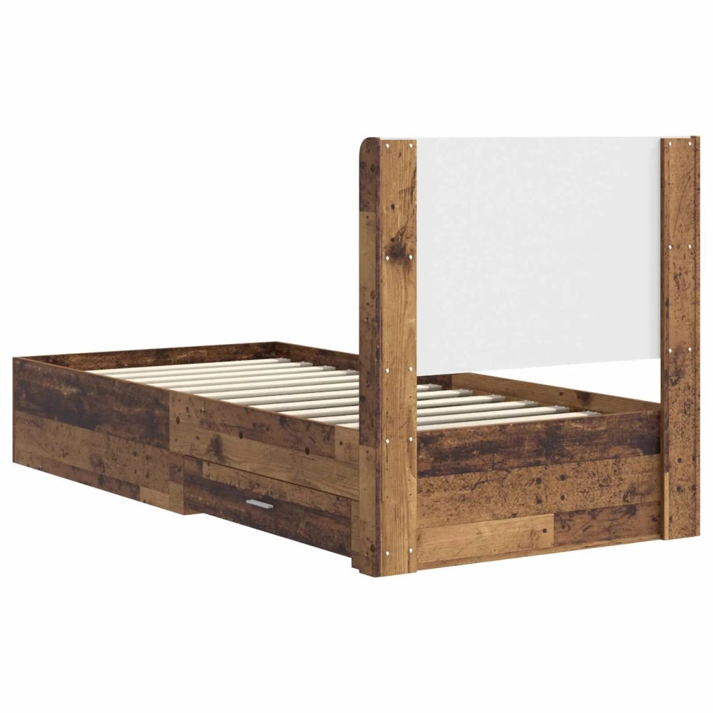 Struttura del letto con stoccaggio e testata Legno antico 3414147