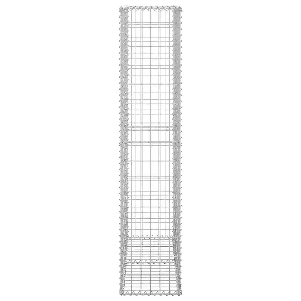 Cesto Gabbione con Coperchio in Filo Zincato 150 x 100 x 30 cm 141042