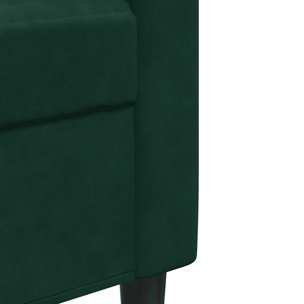 Divano a 2 Posti-Sofa 2 Posti Verde Scuro 140 cm in Velluto 465389