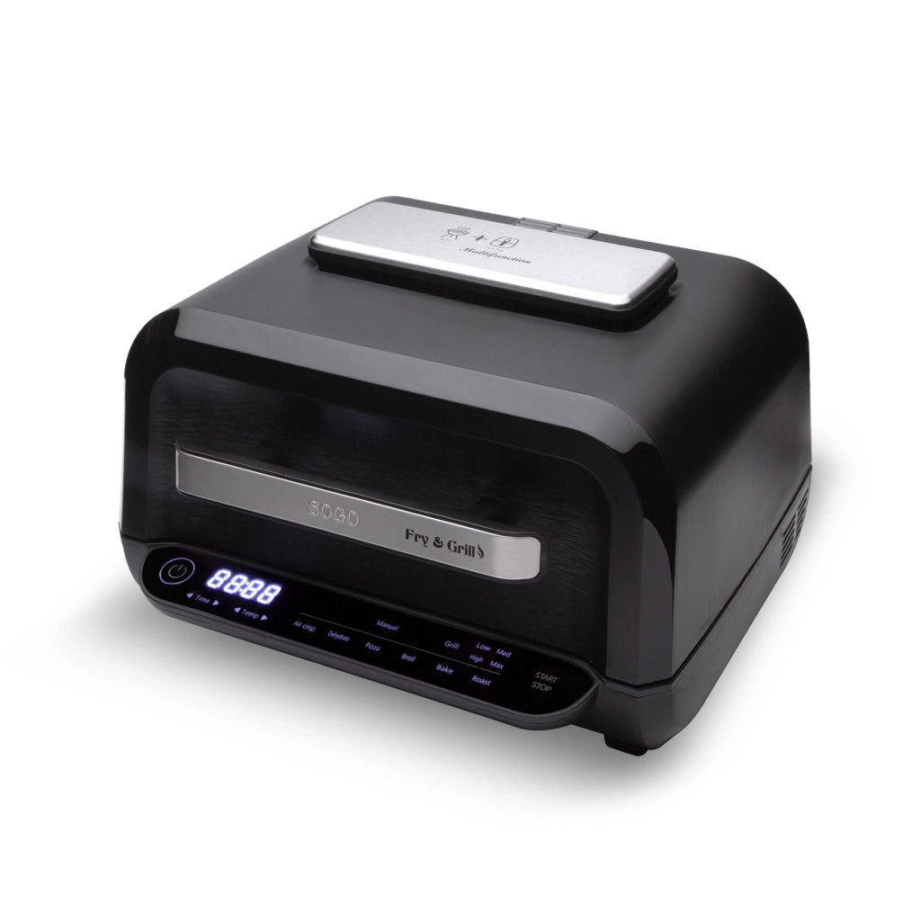 Friggitrice ad aria con grill multifunzione 4L, temperatura 50-230°C con display touch e 10 programmi automatici - Sogo