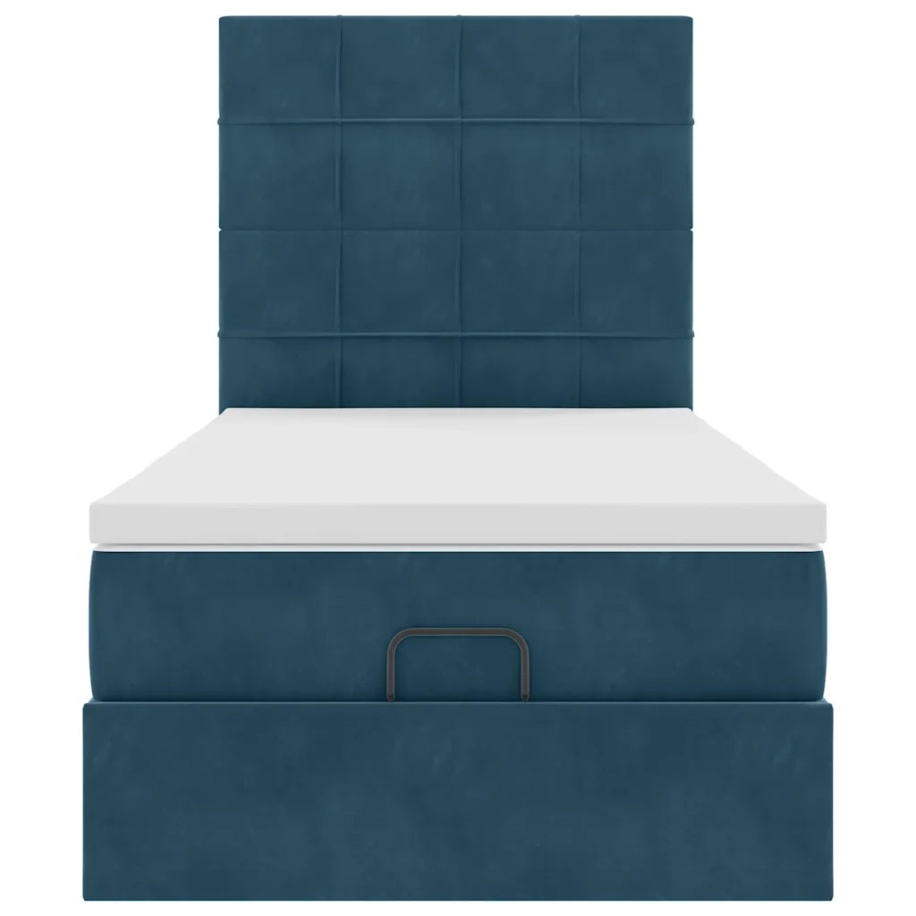 Struttura Letto Pouf con Materassi 90x190 cm in Velluto 3314292