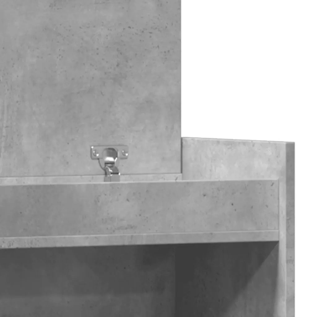 Scarpiera-Scaffale per scarpe Grigio Cemento 100,5x28x100 cm in Legno Multistrato