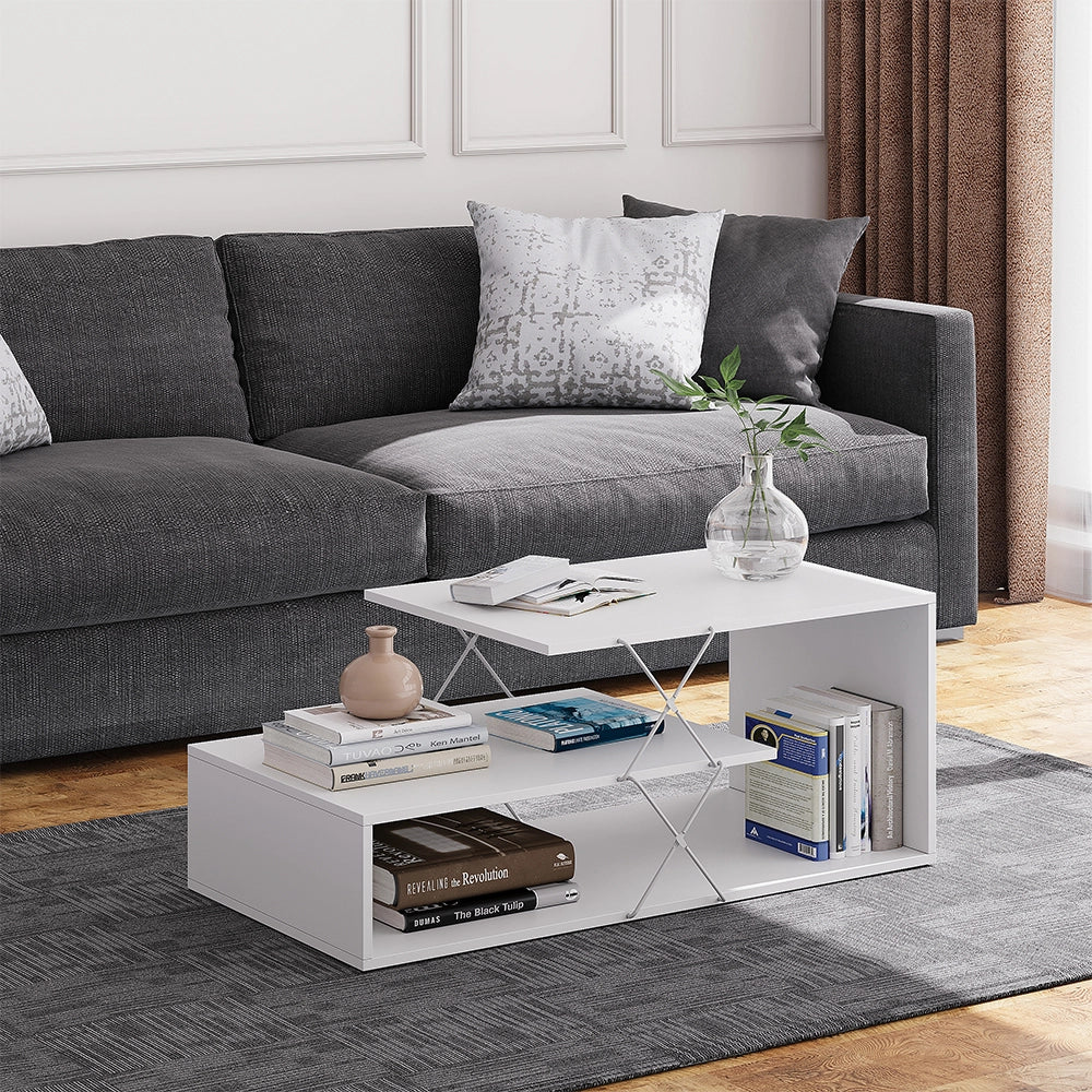 Vicco Tavolino da salotto Bianco 100 x 50 cm