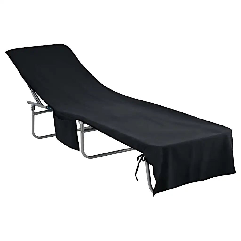 Asciugamani per lettino 2 pcs Nero 210 x 75 cm 42011513