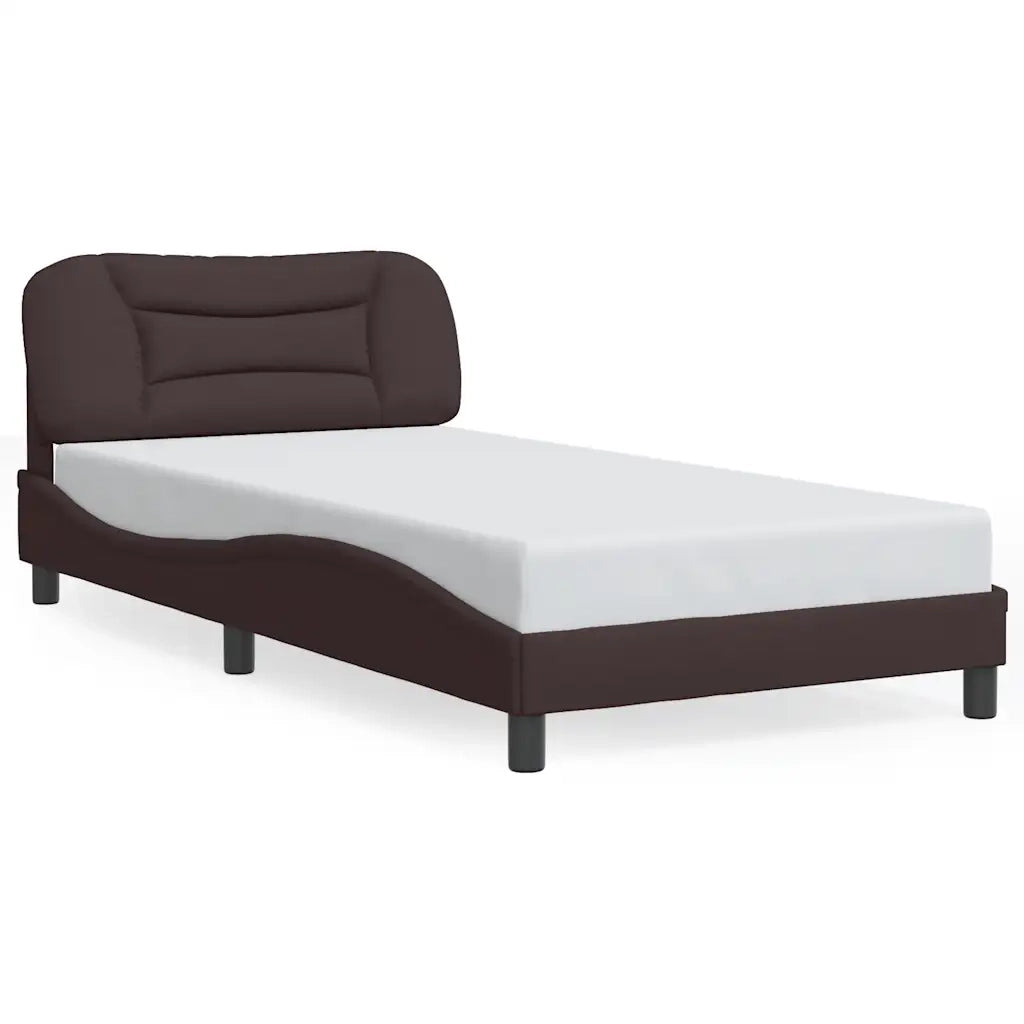Giroletto senza Materasso Hvar Marrone Scuro 100x200 cm Tessuto