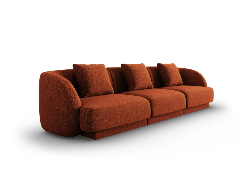 Cosmopolitan Design - Divano "Tulum" 3 posti in ciniglia terracotta 