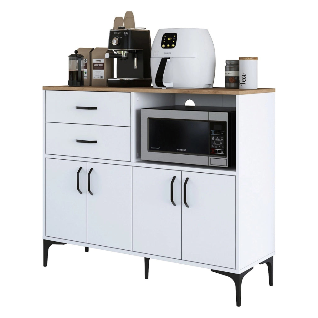 Madia Cavriana, Credenza 2 Cassetti, 120x40x99h cm Bianco