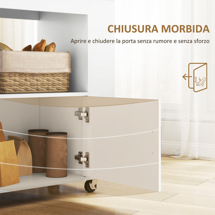 Carrello da Cucina 83x40x83 cm Armadietto e Portabottiglie Rovere