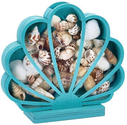 Scatola Decorativa in Legno a forma di Conchiglia 6x20x18cm - Abitacolo Decorativo - Decorazione di Stile Marittimo - Casella di Presentazione per Conchiglie - Pezzo Decorativo Unico - Grazia Oceànica - Scatola Decorativa