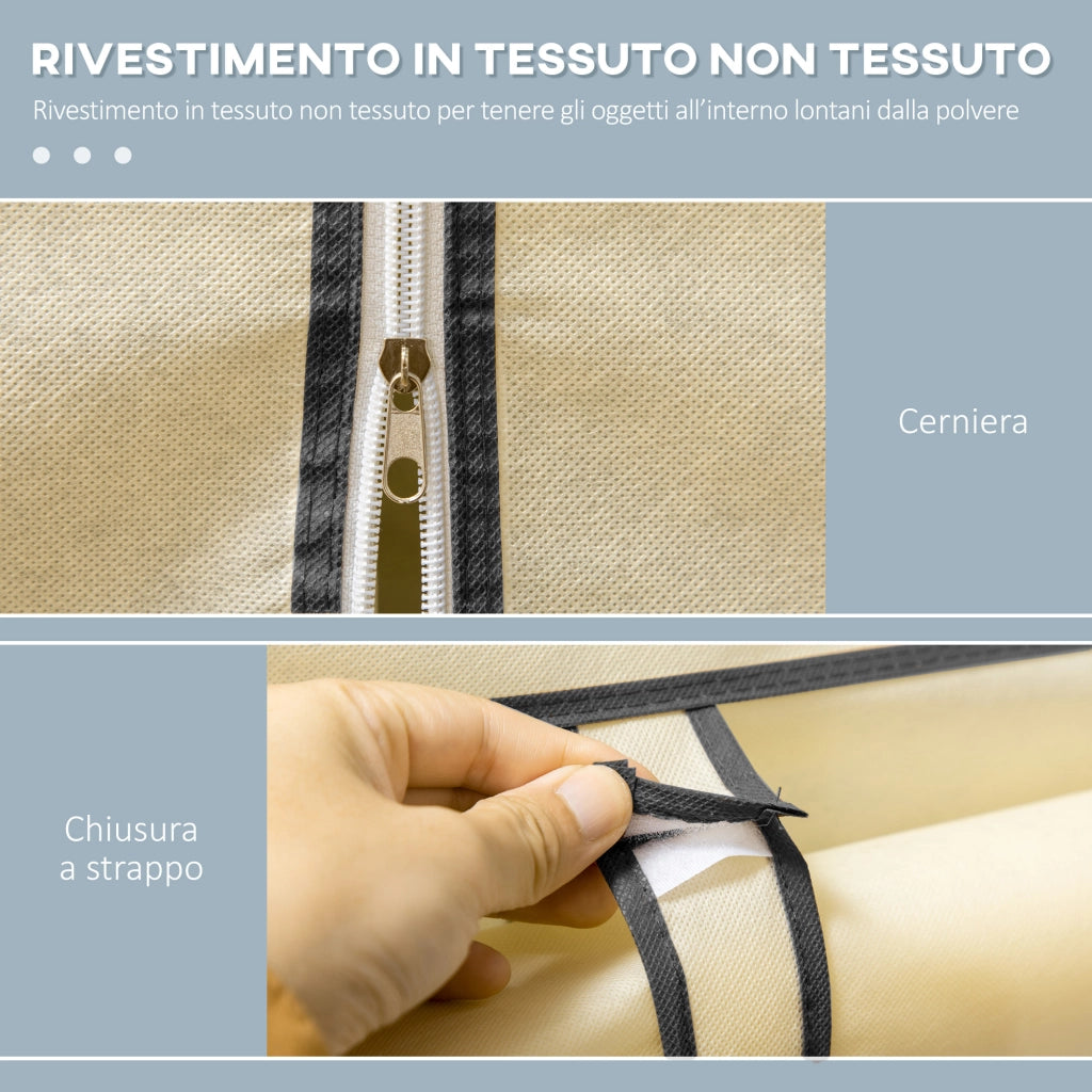 Armadio Guardaroba Portatile ¨C zephmum ¨C 103x43x162.5 cm, Crema
