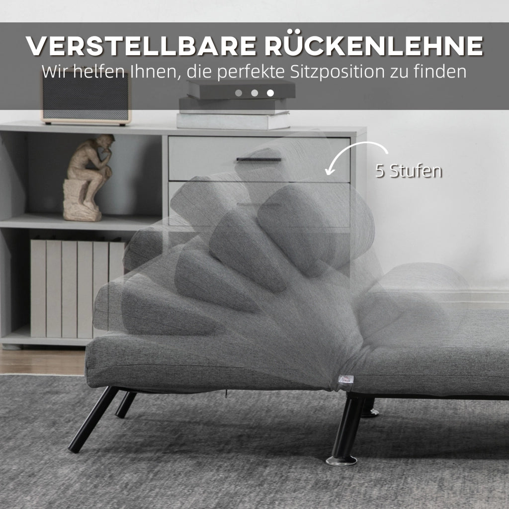 POLTRONA LETTO 75x70x75 cm Grigio Scuro in Poliestere e Acciaio