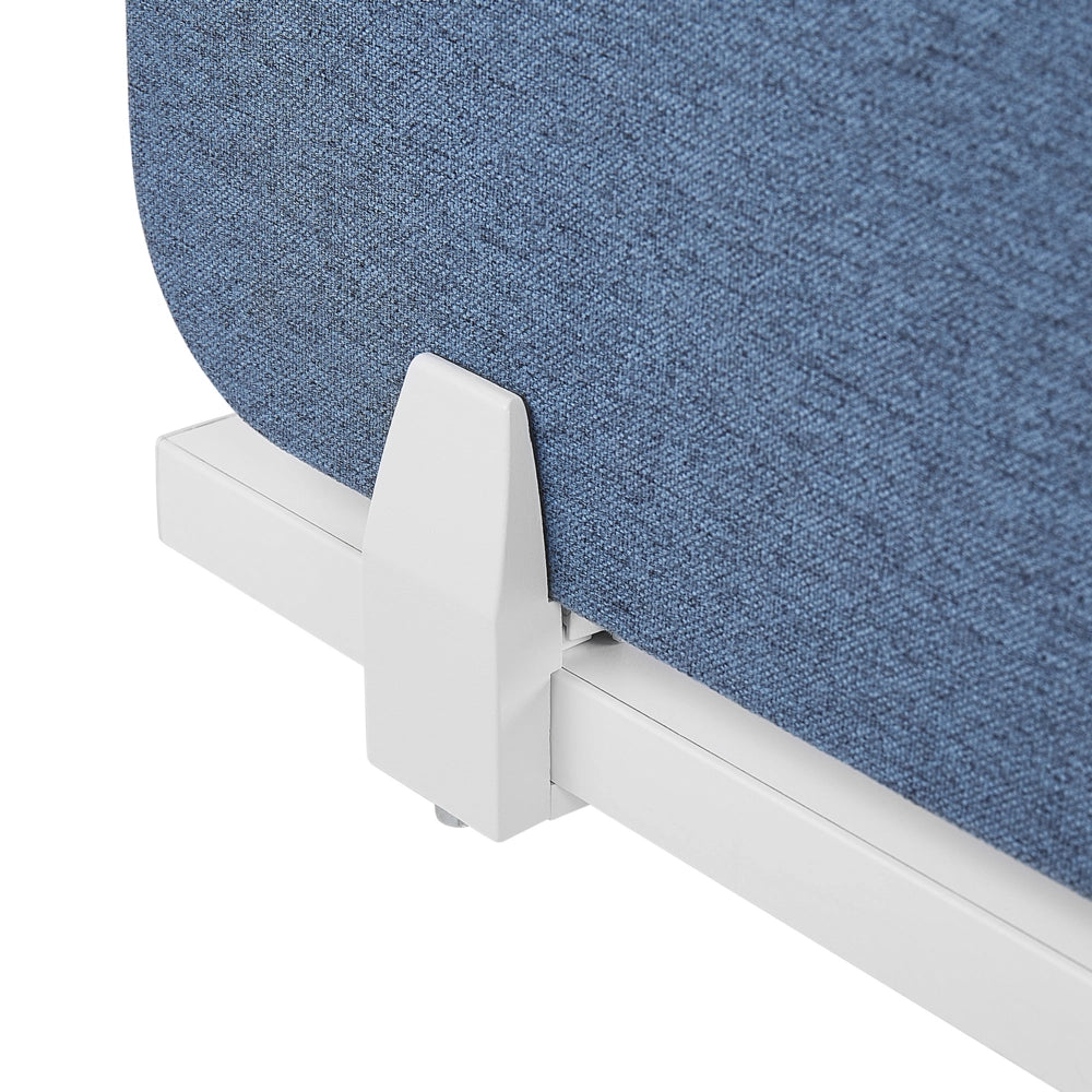 Pannello Divisorio Blu Fonoassorbente 180 x 40 cm in Plastica PET per Scrivania