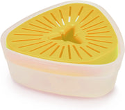 Joseph Joseph Duo Spremiagrumi Manuale con coperchio reversibile per una conservazione compatta, Spremi Limone, Agrumi, Arance, Giallo Chiaro