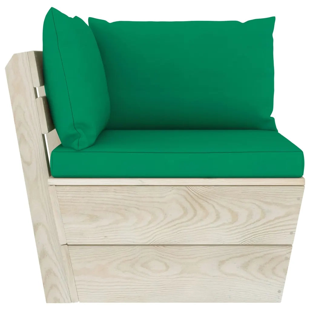 Divano da Giardino a 2 Posti su Pallet con Cuscini Legno Abete 3063389