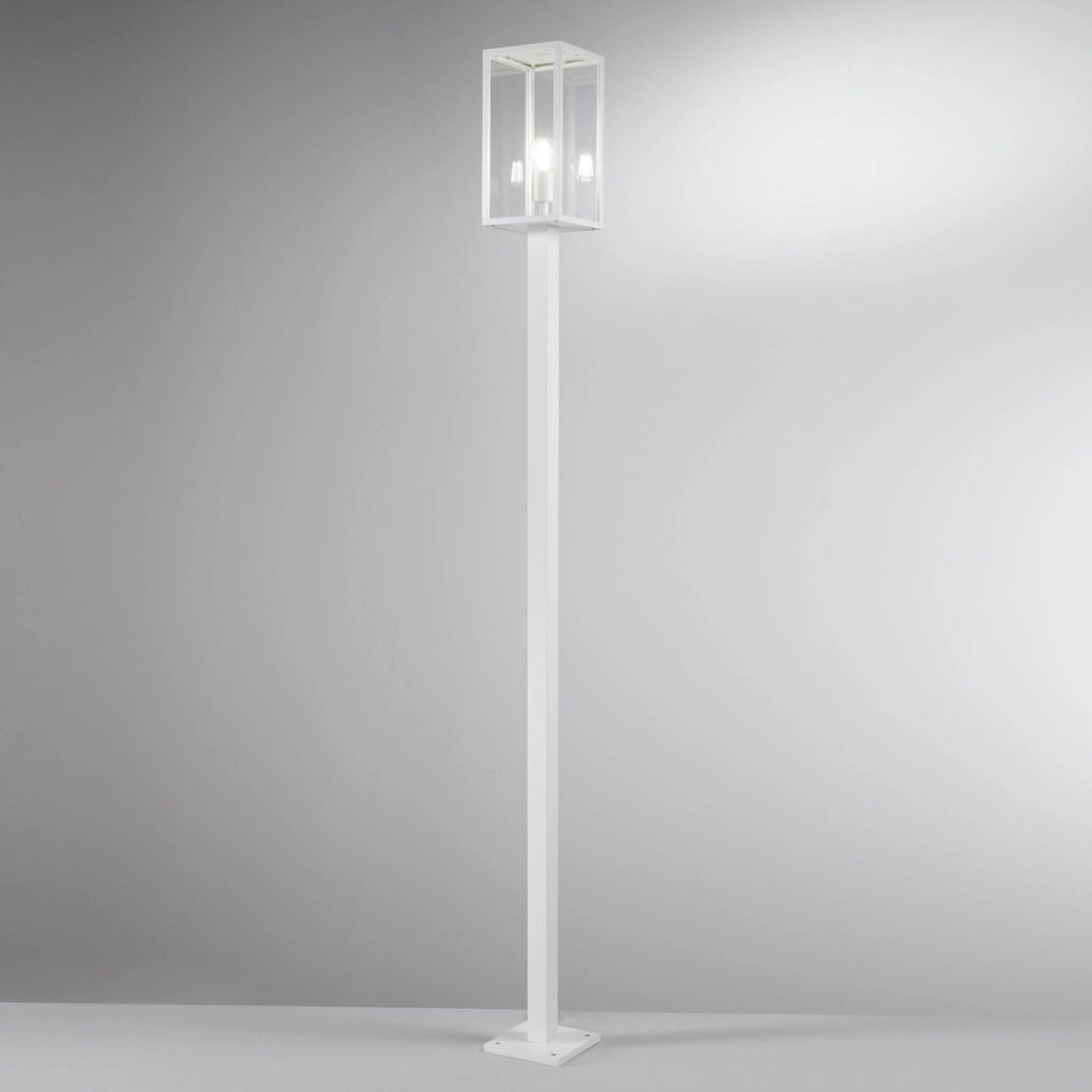 PALO MIRAGE BIANCO 1 LUCE ATTACCO E27 IP44 X17X17X199,5CM IN METALLO E VETRO