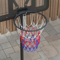 Canestro Basket ad Altezza Regolabile 216-277 cm con Base Riempibile in Acciaio e PE Nero