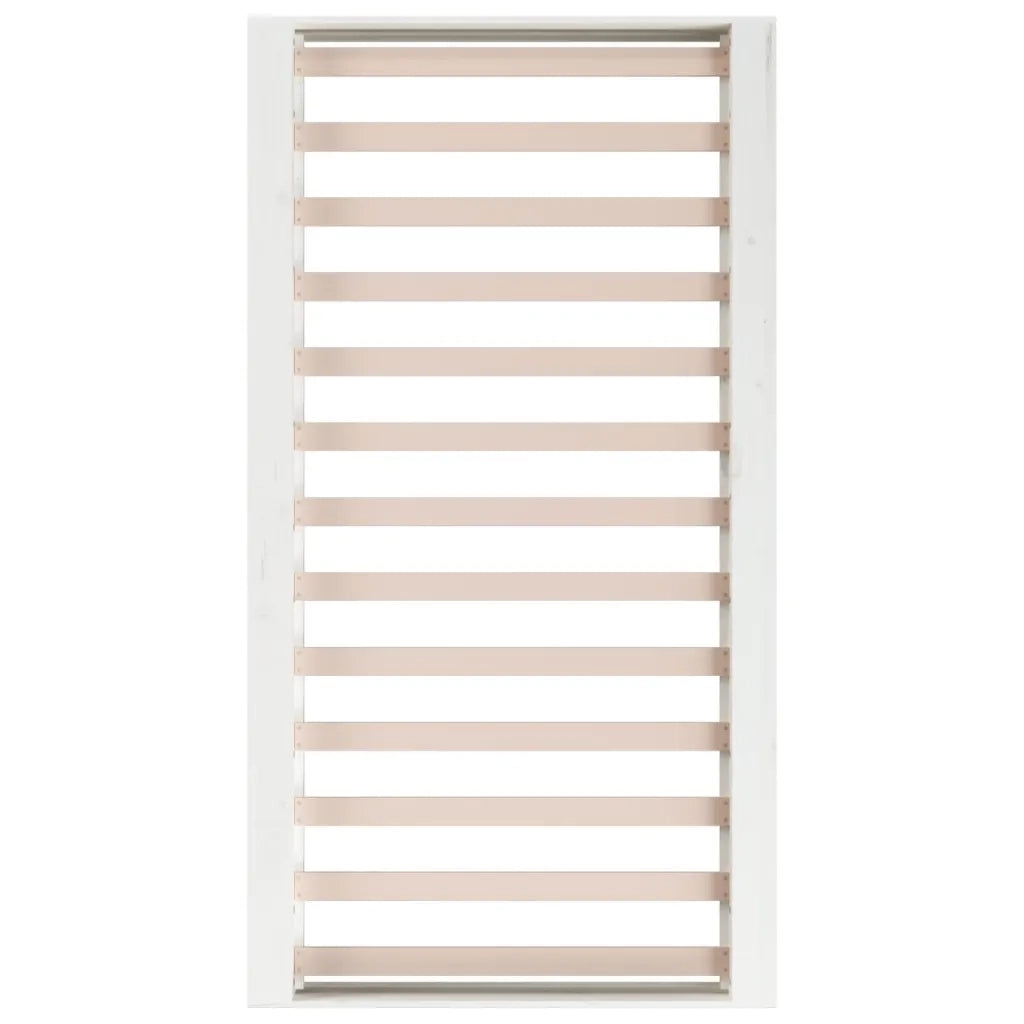 Giroletto-Struttura Letto Bianco 140x190 cm in Legno Massello 421587