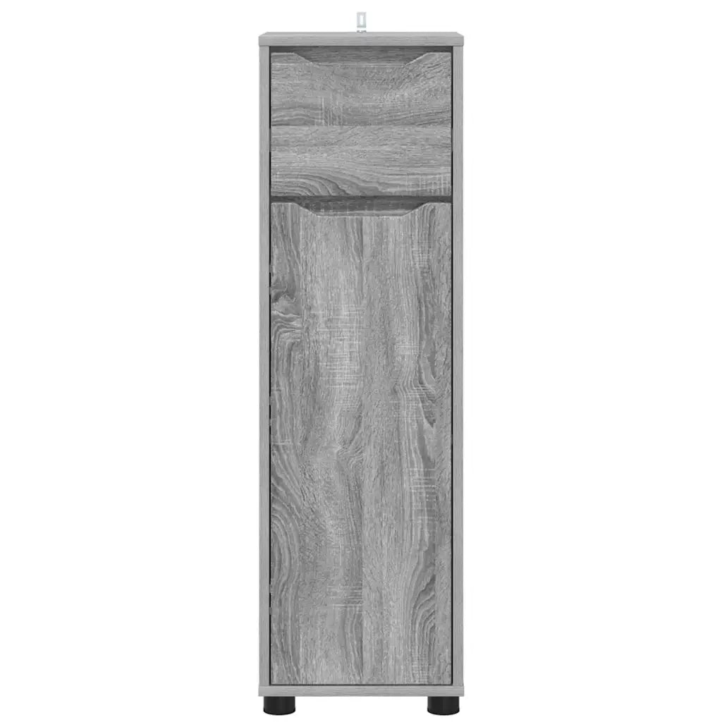 Mobile da Bagno con cassetto Grigio Sonoma 30,5 x 30 x 101 cm