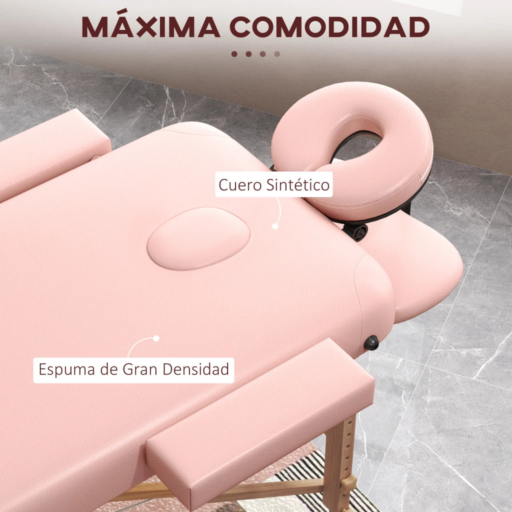 Poltrona Massaggiante Reclinabile con Poggiapiedi ¨C Minimal ¨C Rosa, Tessuto, 210x81x67-92 cm