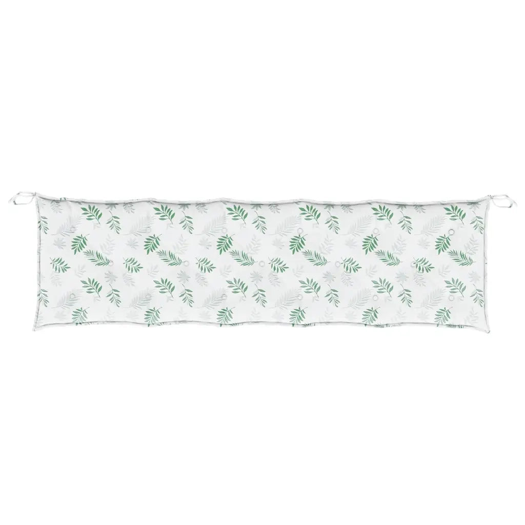 Cuscini per Panca 2 pz-Set di 2 Cuscini per panchina Motivo a Foglie in Tessuto Oxford 974730