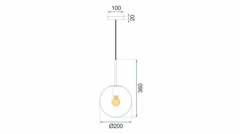Lampada Da Soffitto Di Vetro Bianco APP431-1CP