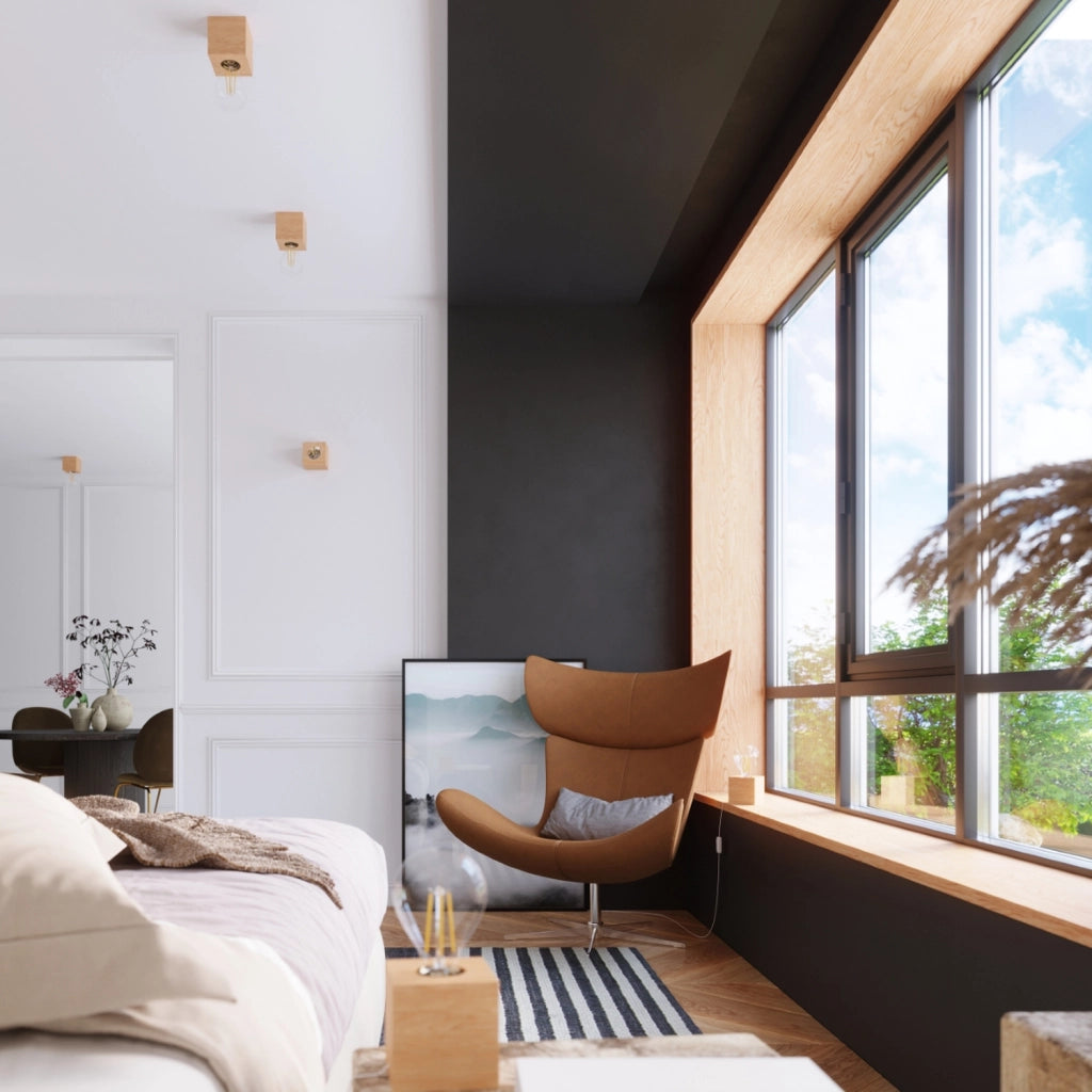 Applique da parete DORMA in legno chiaro E27 Pure Lume