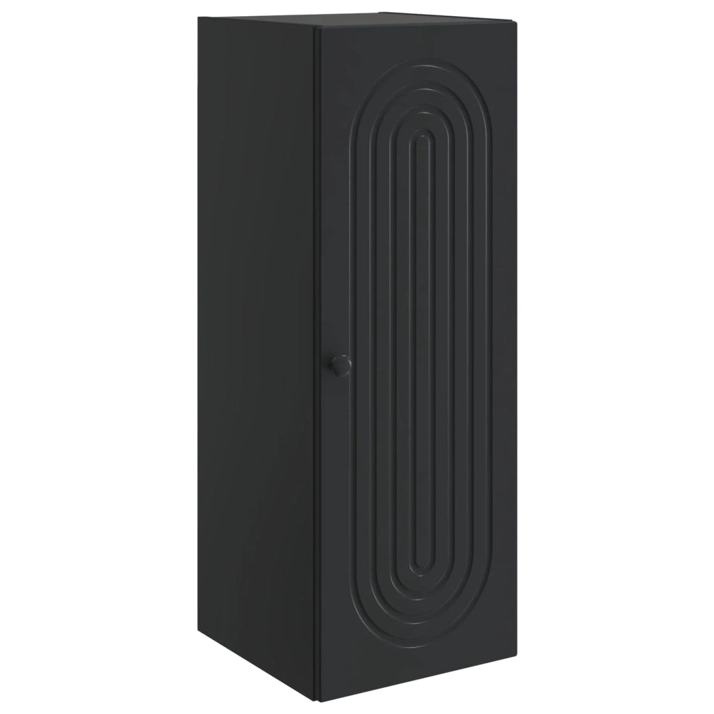 Mobiletto a muro Nero 33 x 34,5 x 90 cm Legno ingegnerizzato 898076