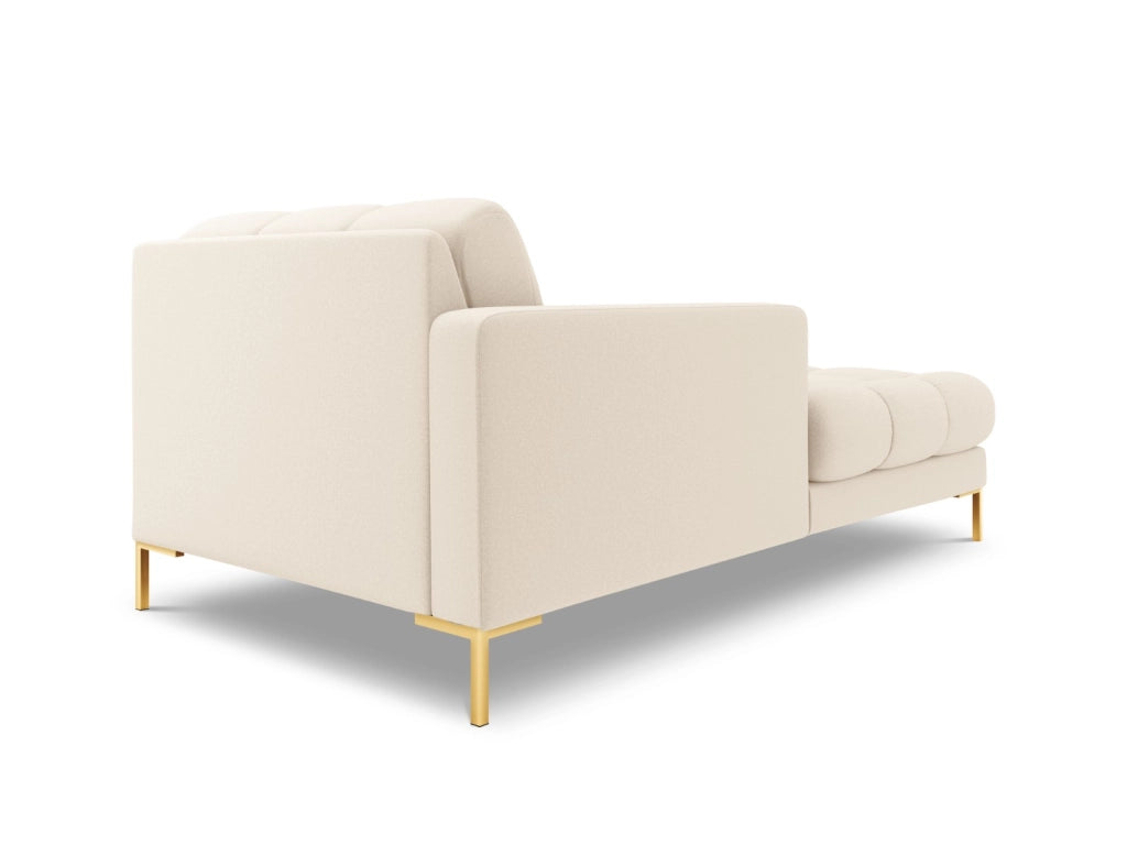 Cosmopolitan Design - Chaise longue sinistra "Bali" in tessuto strutturato beige chiaro 